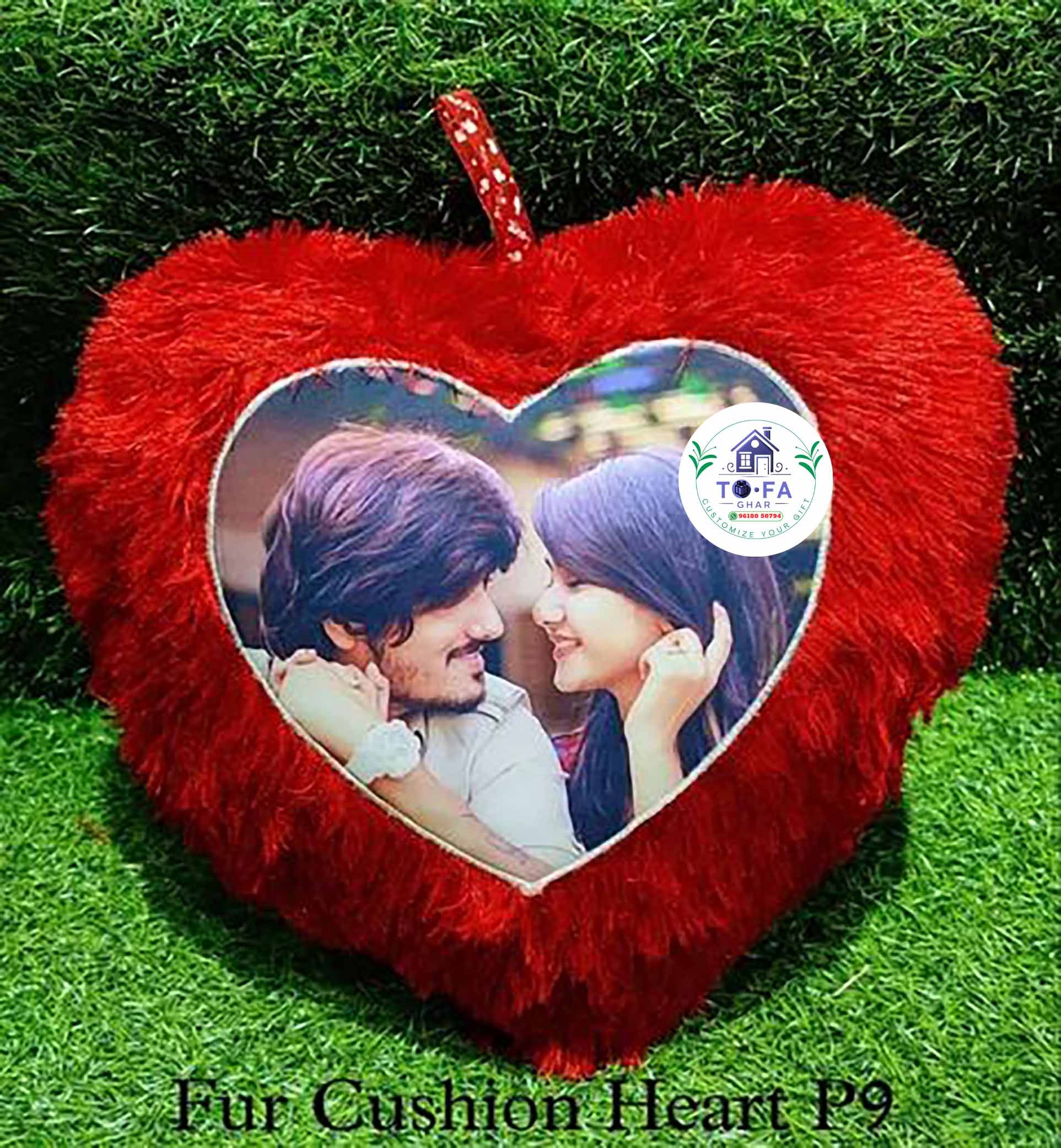 Heart-Shaped Fur Cushion