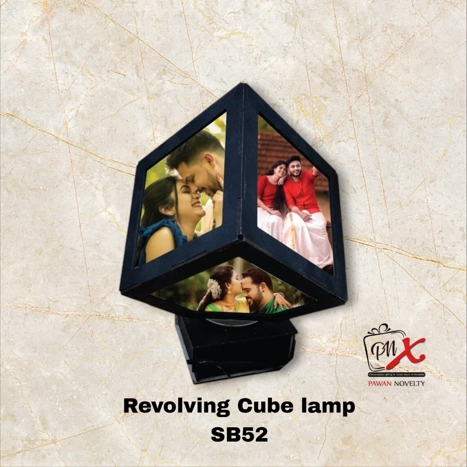 Revolving Cube Photo Lamp