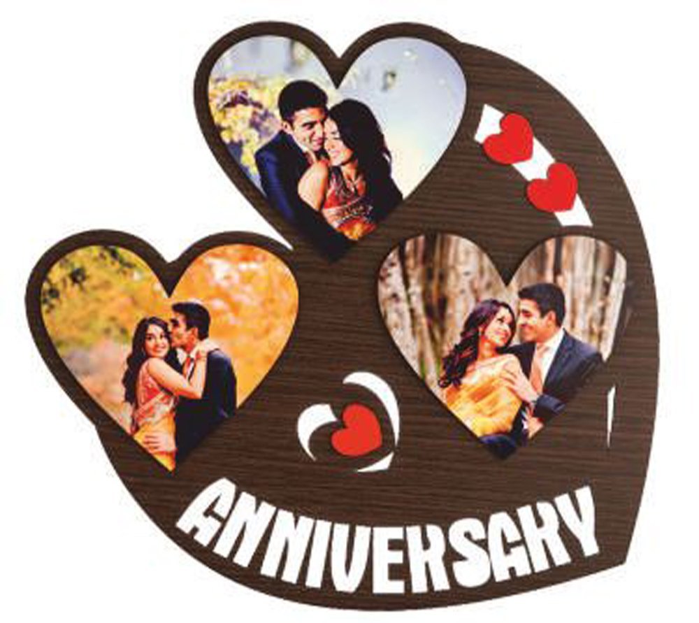 Heart-Shaped MDF Photo Collage